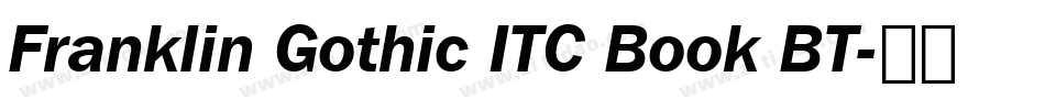 Franklin Gothic ITC Book BT字体转换
